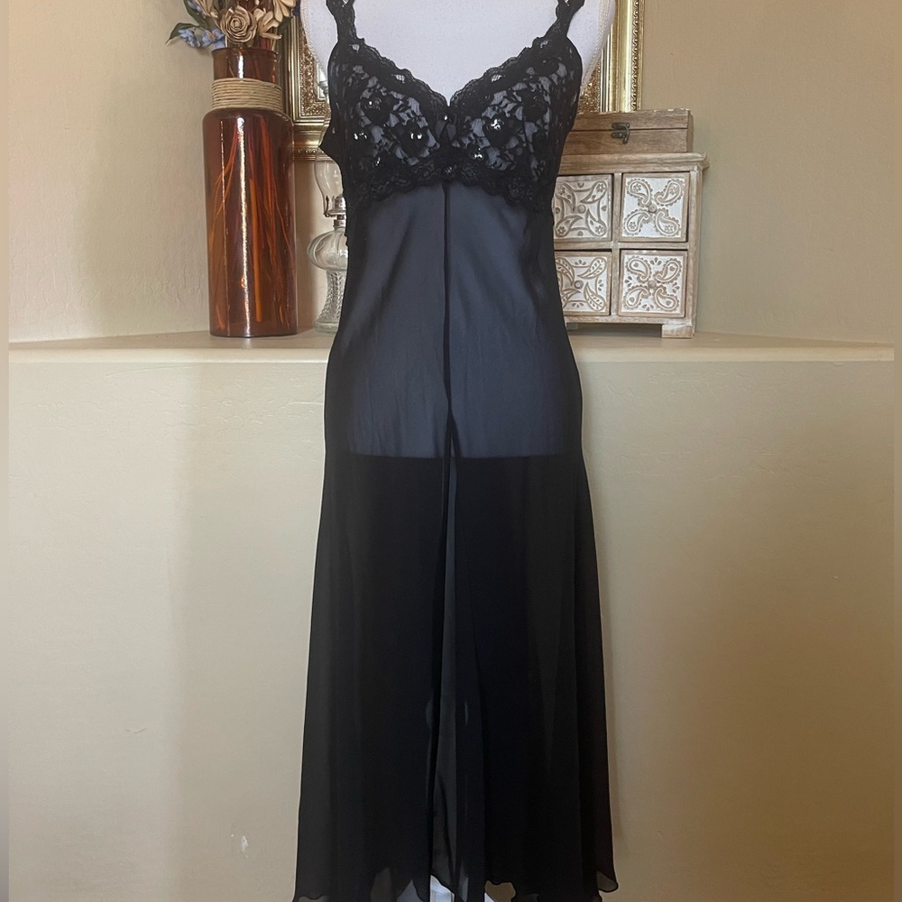 Vintage goth mesh slip dress